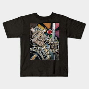 The Cat Knight - Borderless Version Kids T-Shirt